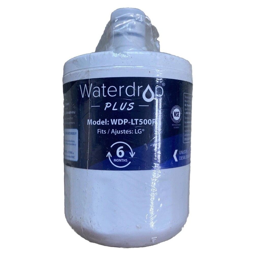 Waterdrop Plus Water Filter Model WDP-LT500P Fits LG 6 Months New Sealed